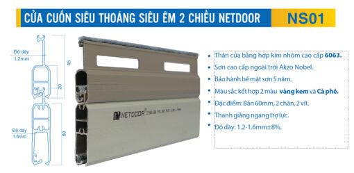CỬA CUỐN KHE THOÁNG NS01